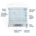 Tres gabinete refrigerado de enfriamiento de puertas de vidrio para bebida